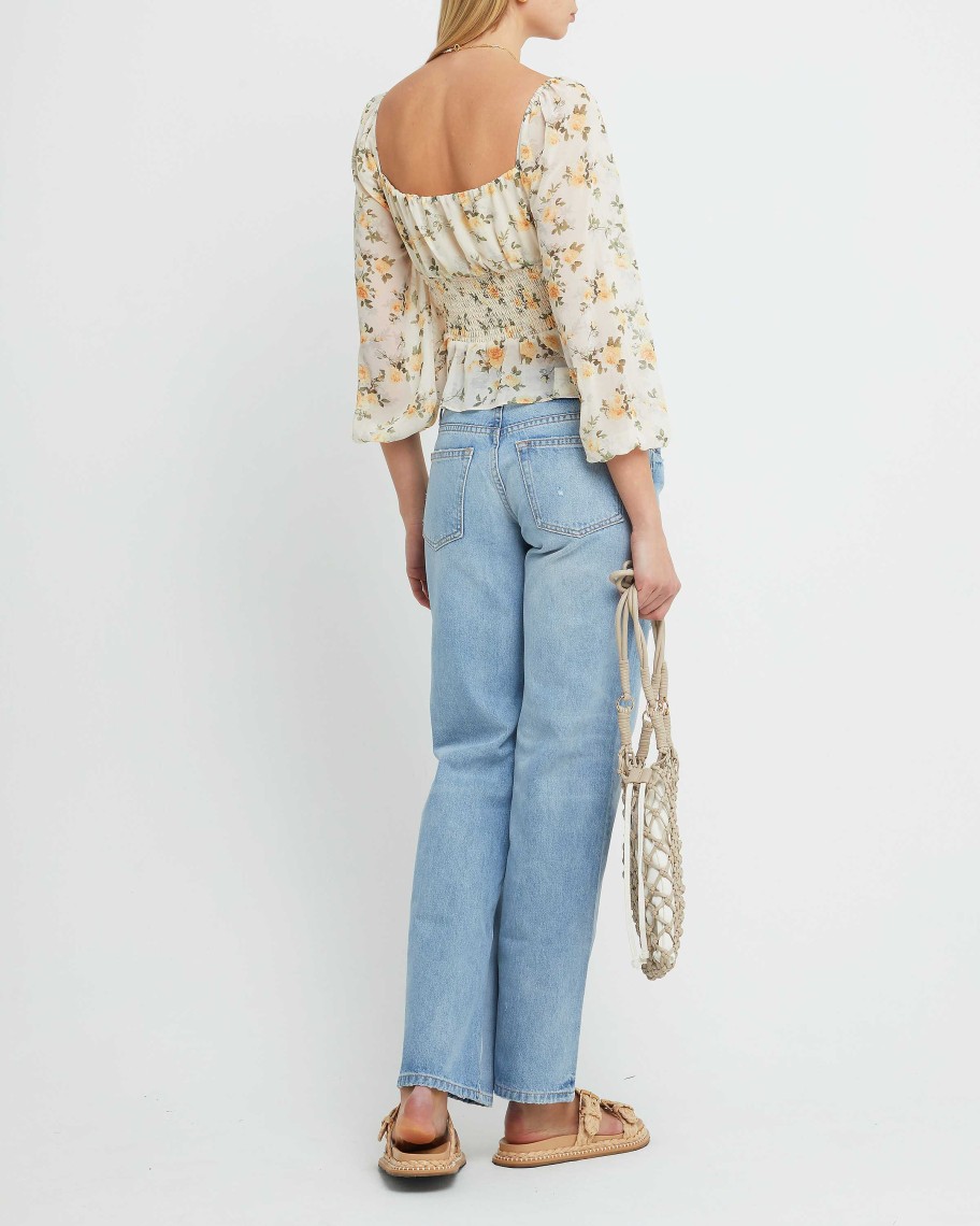 Clothing kourt | Lyrica Top Beige Floral