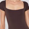 Clothing CAARA | Contouring Square Neck Bodysuit Coffee