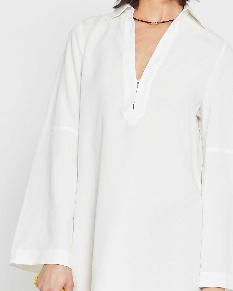 Clothing kourt | Lara Linen Blend Coverup White