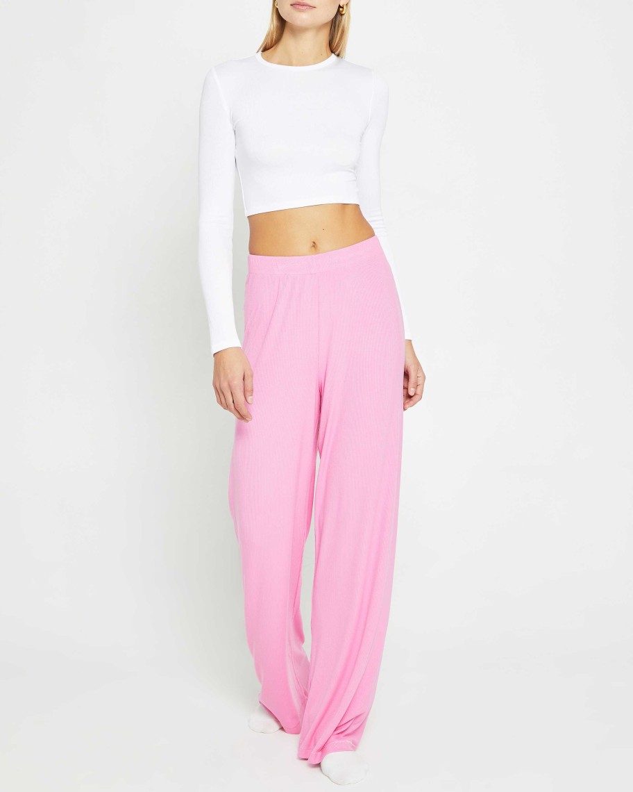 Clothing CAARA | Soft Lounge Pajama Pant Hot Pink