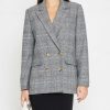 Clothing CAARA | Allora Wood-Blend Blazer Black/White