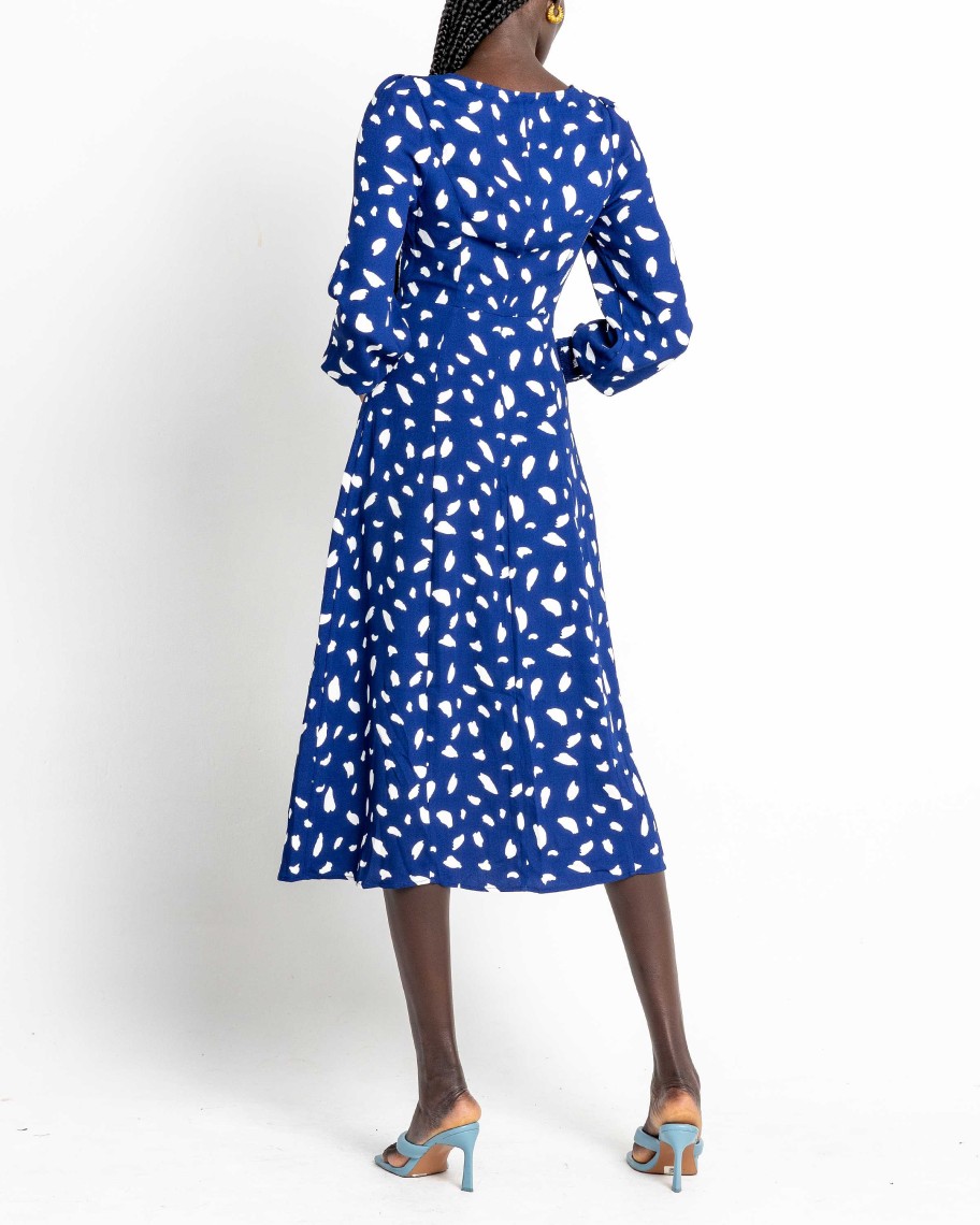 Clothing o.p.t | Eleanor Dress Navy Polka Dot