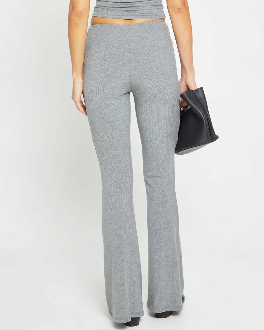 Clothing CAARA | Soft Lounge Ruched Pant Dark Grey