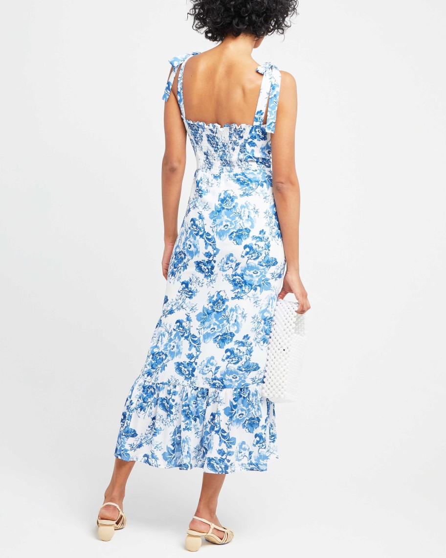 Clothing o.p.t | Toile De Jouy Dress Light Blue Toile