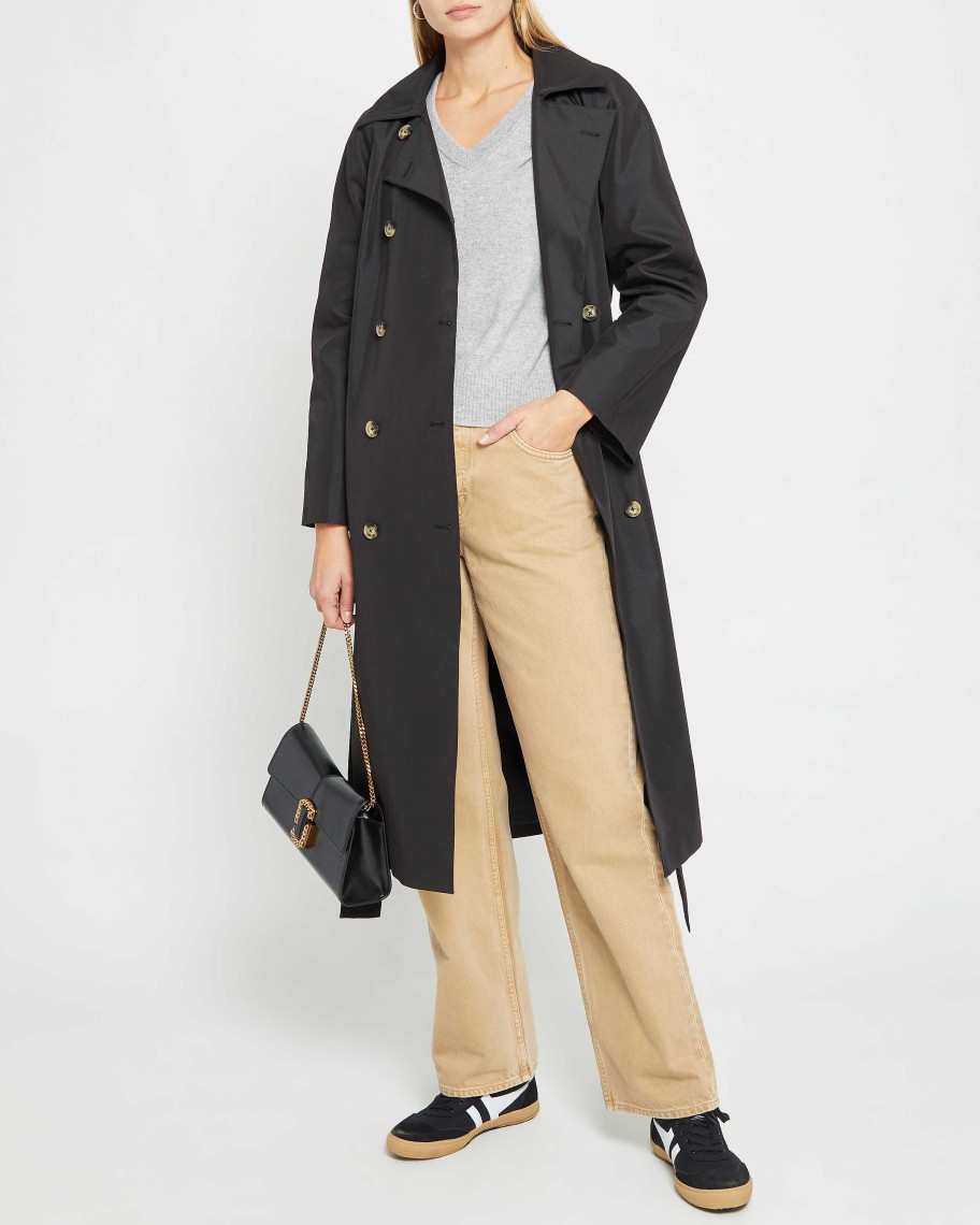 Clothing CAARA | Louie Trench Coat Black