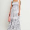 Clothing o.p.t | Elara Dress Navy Stripe