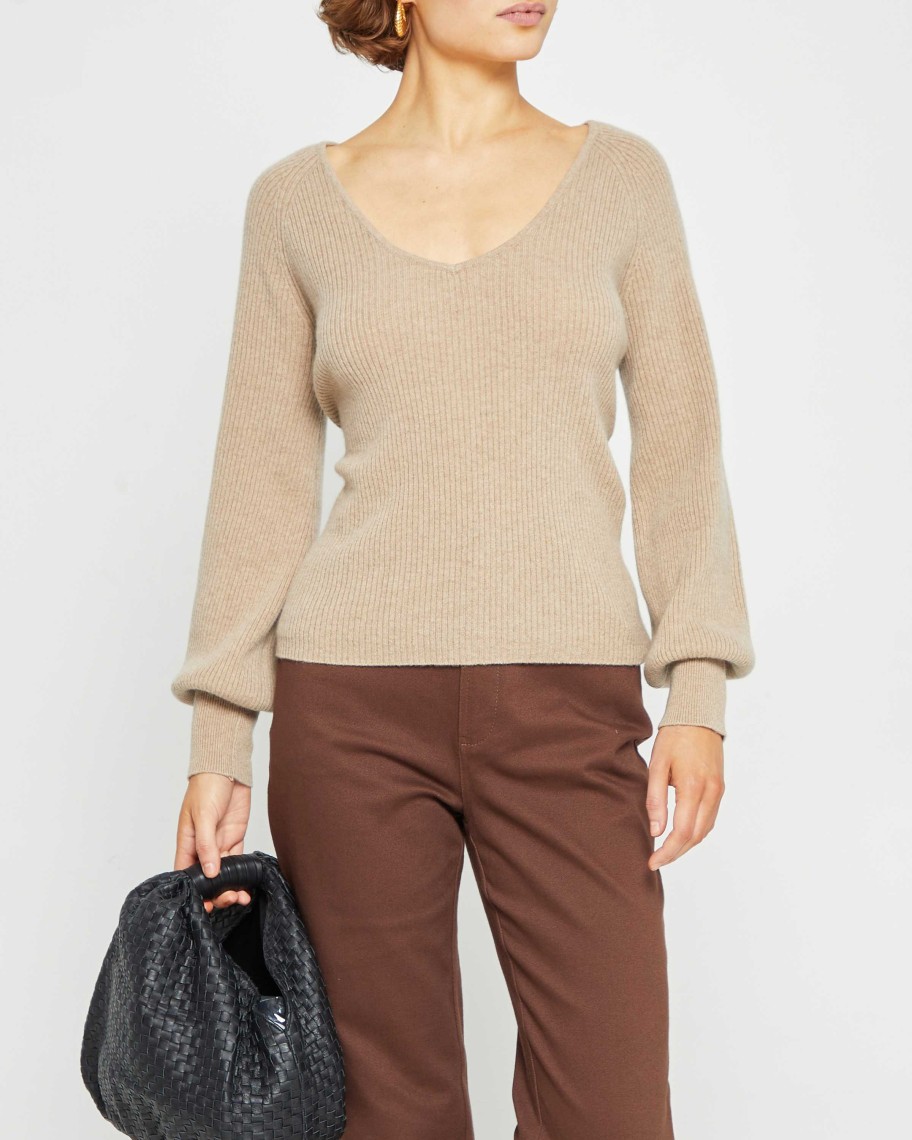 Clothing CAARA | Nile Cashmere Sweater Oatmeal