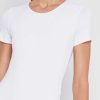 Clothing CAARA | Contouring Crew Neck Bodysuit White