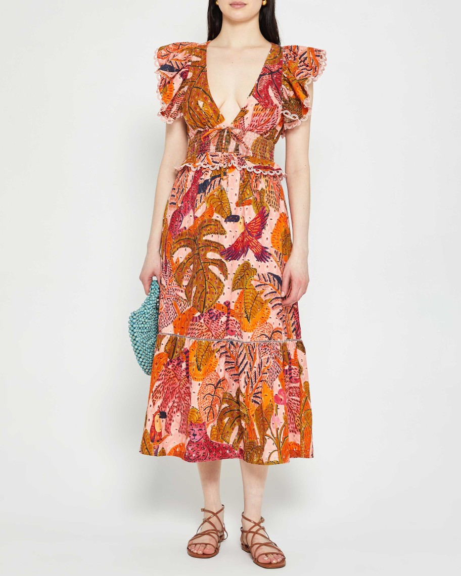 Clothing o.p.t | Jardin Dress Multi Palm Print