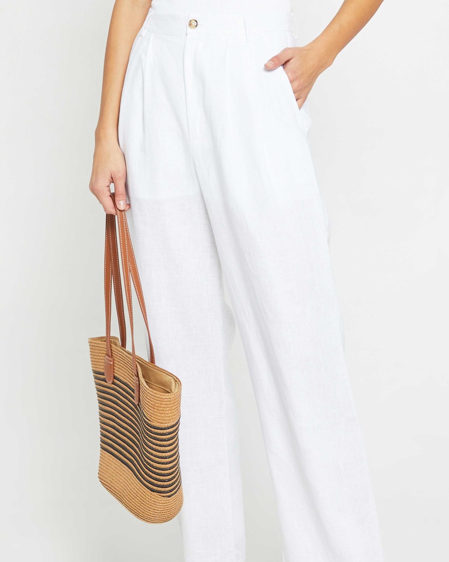 Clothing CAARA | Will Linen Pant White