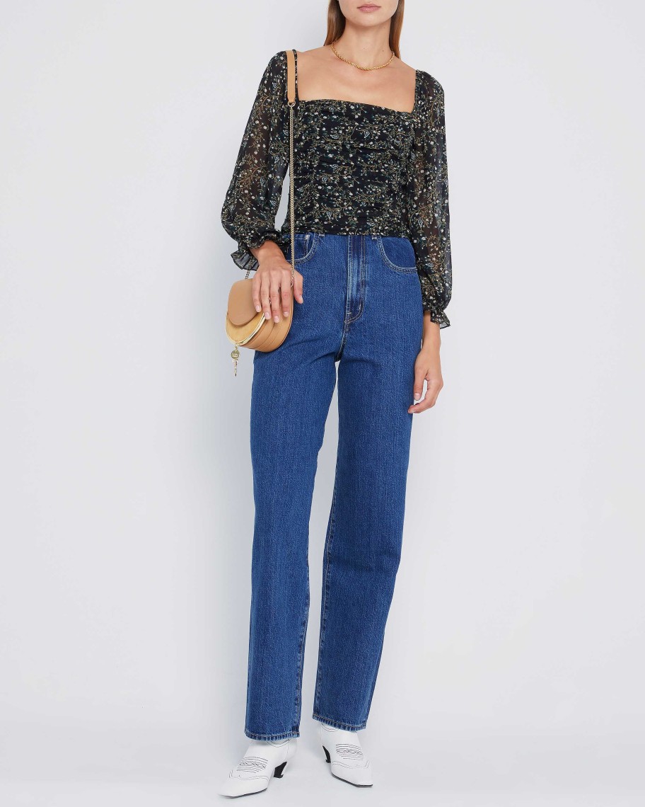 Clothing kourt | Walter Top Black Floral Paisley