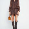 Clothing o.p.t | Hilo Dress Navy Brown Fleck