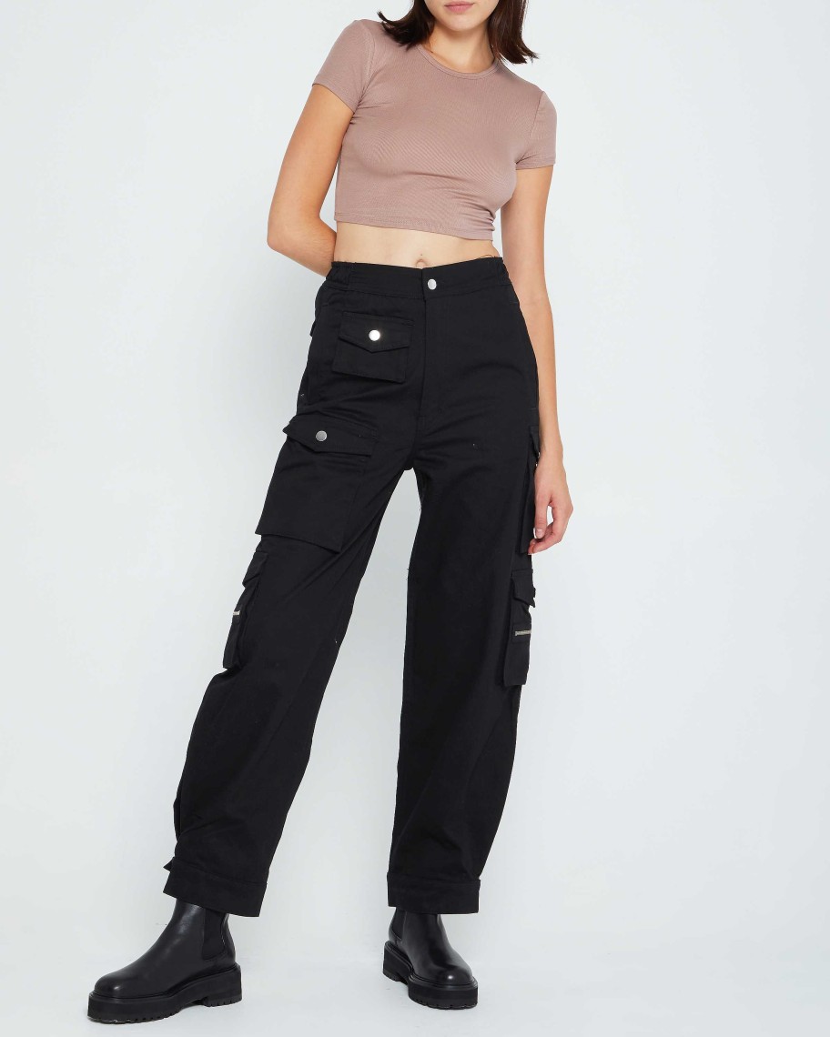 Clothing CAARA | Sunny Day Cropped T-Shirt Rosy Brown