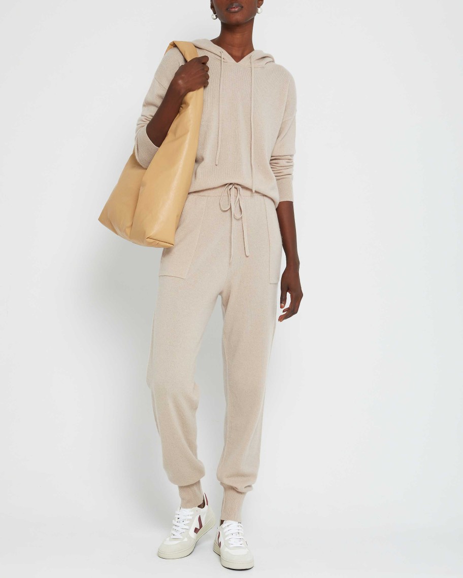 Clothing CAARA | Nuka Cashmere Pant Beige Oatmeal