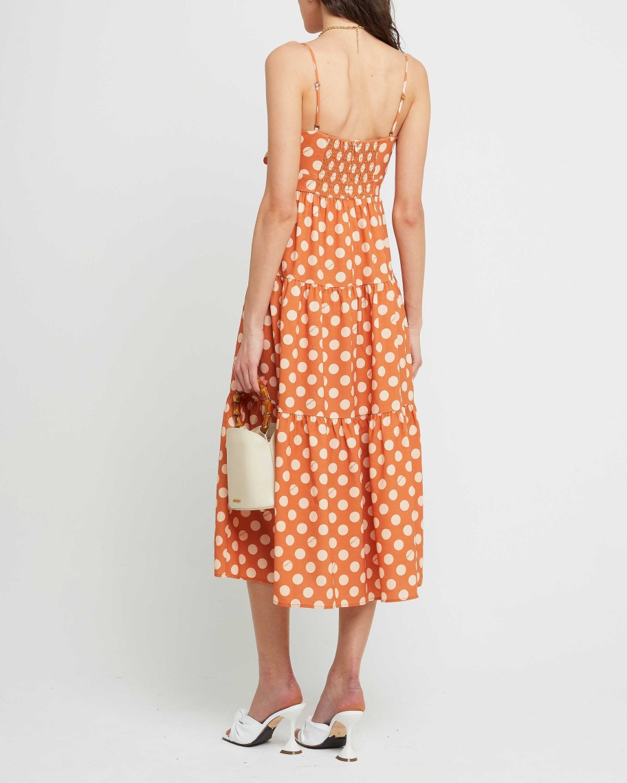 Clothing o.p.t | Terry Dress Orange Polkadots