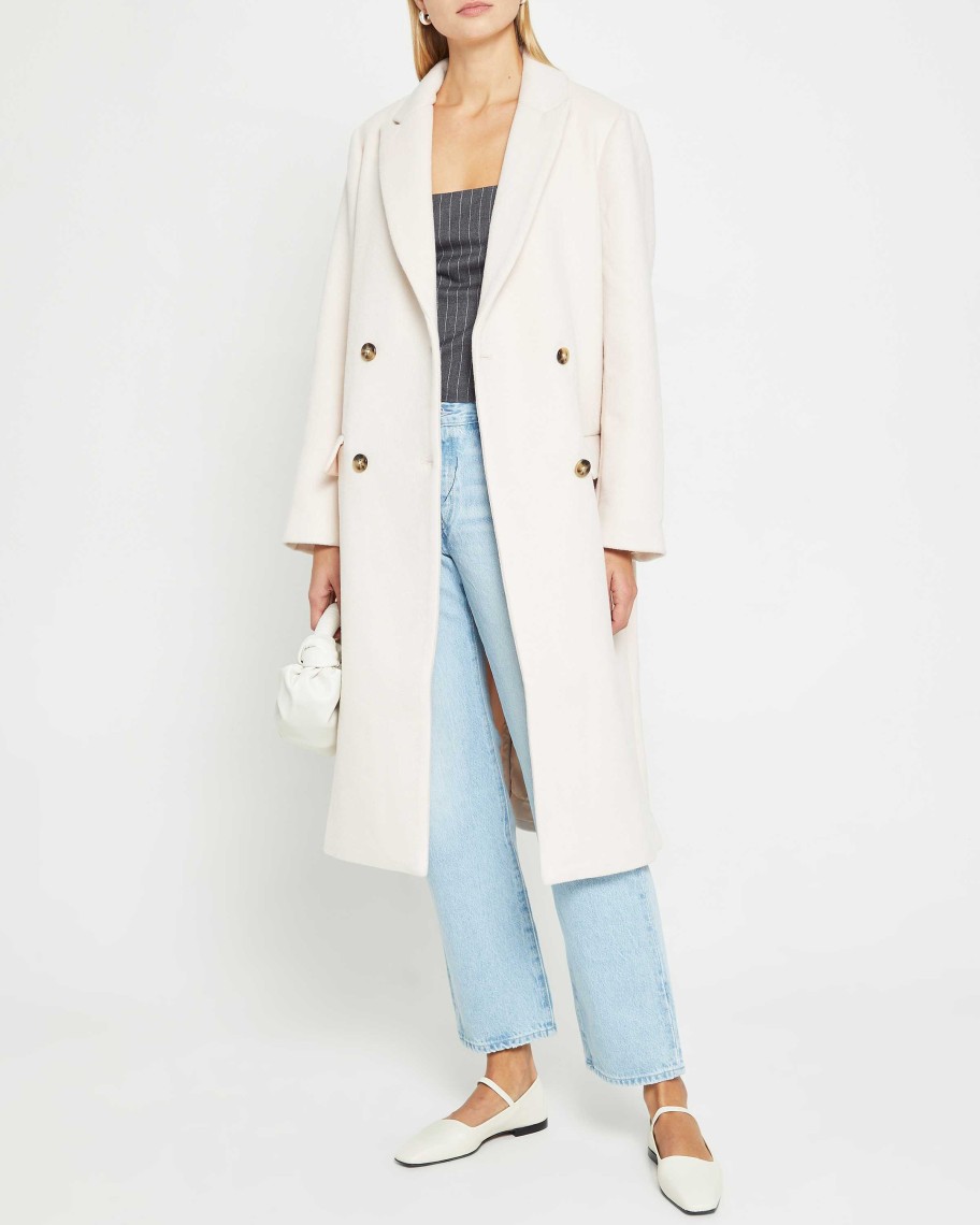 Clothing CAARA | Frank Double Breasted Coat Beige