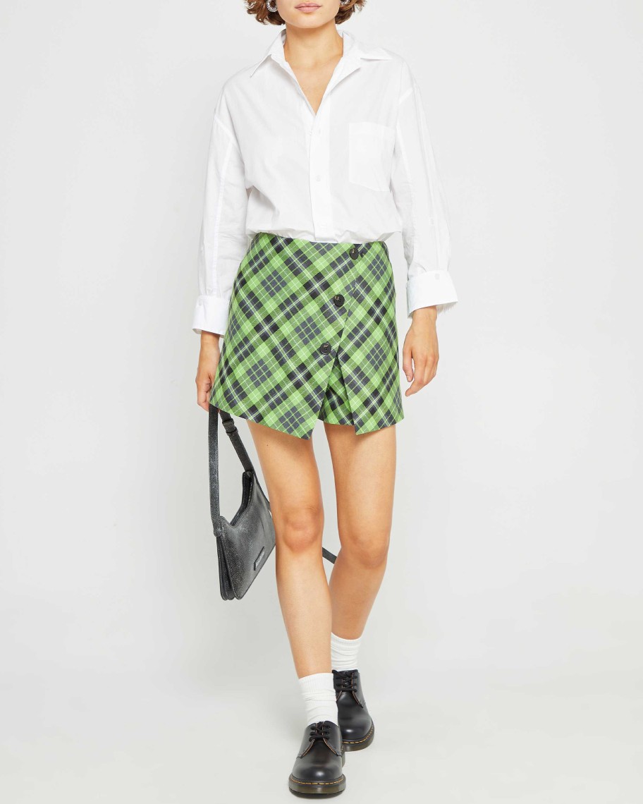 Clothing kourt | Gia Mini Skort Kiwi Plaid