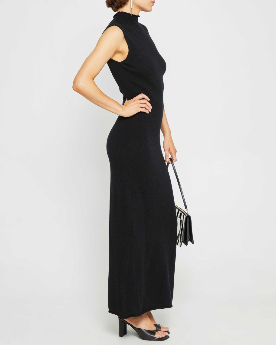 Clothing CAARA | Brooke Cashmere Dress Black