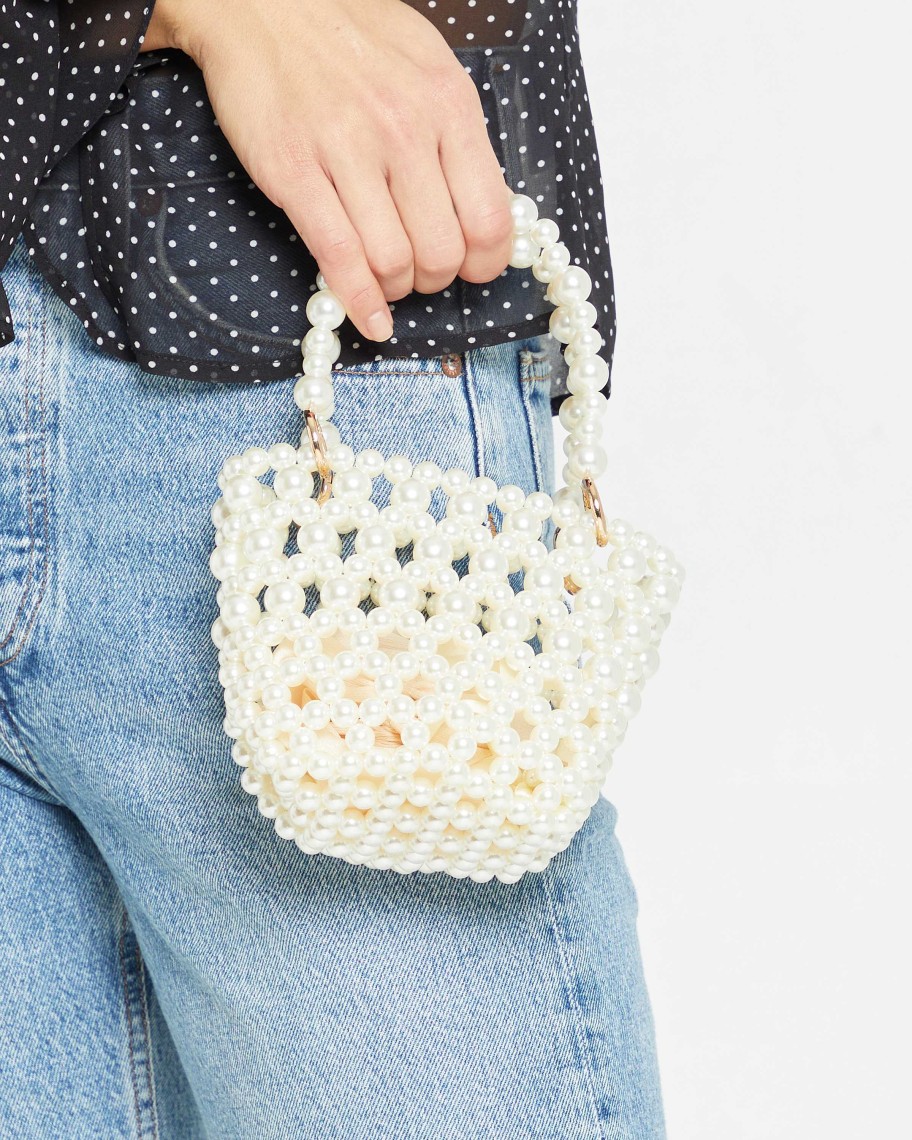 Accessories FEW MODA | Isabel Pearl Bag Ivory