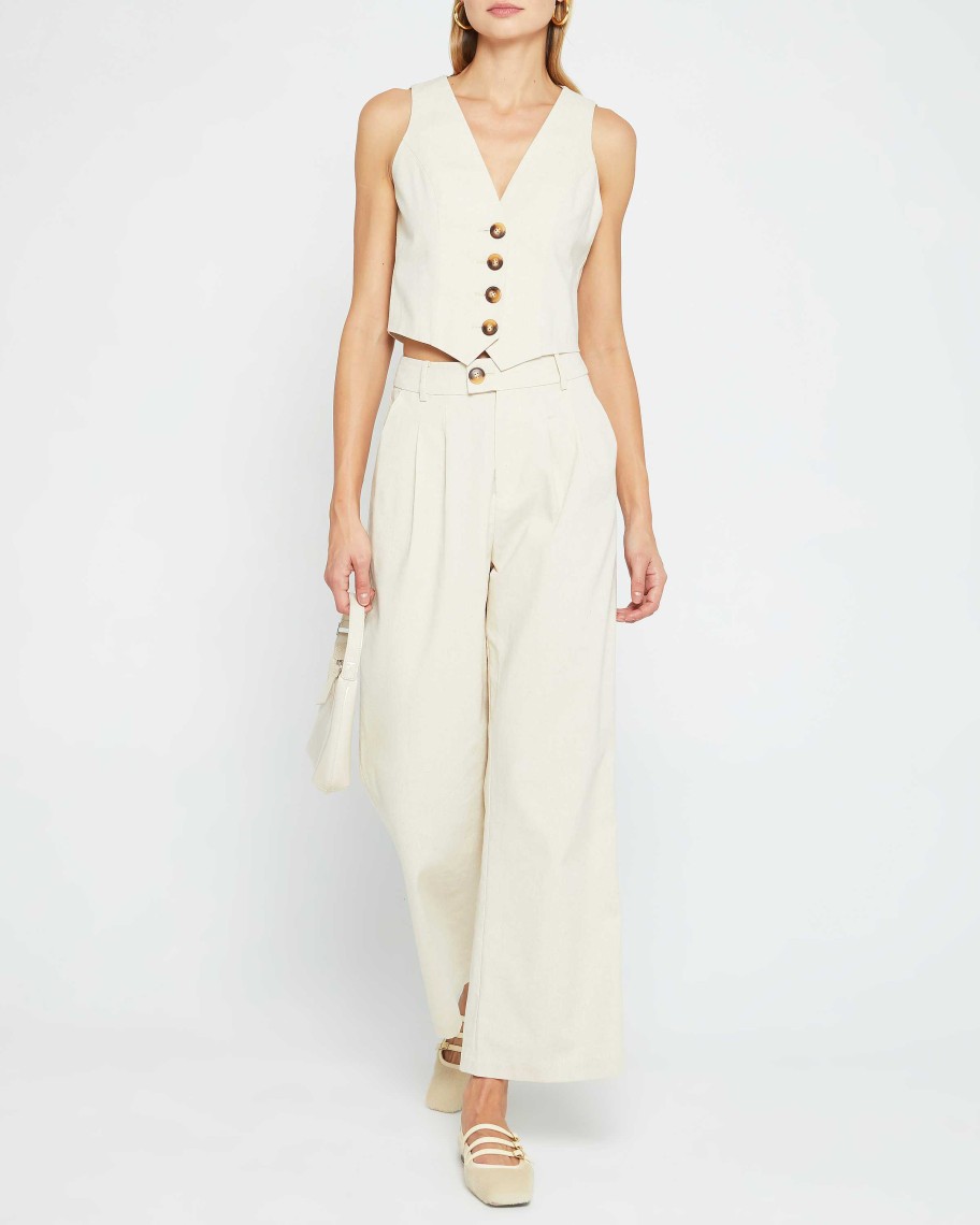 Clothing CAARA | Serene Vest Set Cream