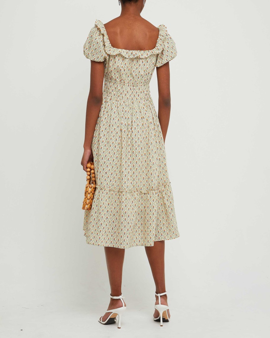 Clothing o.p.t | Ramona Cotton Dress Beige Floral