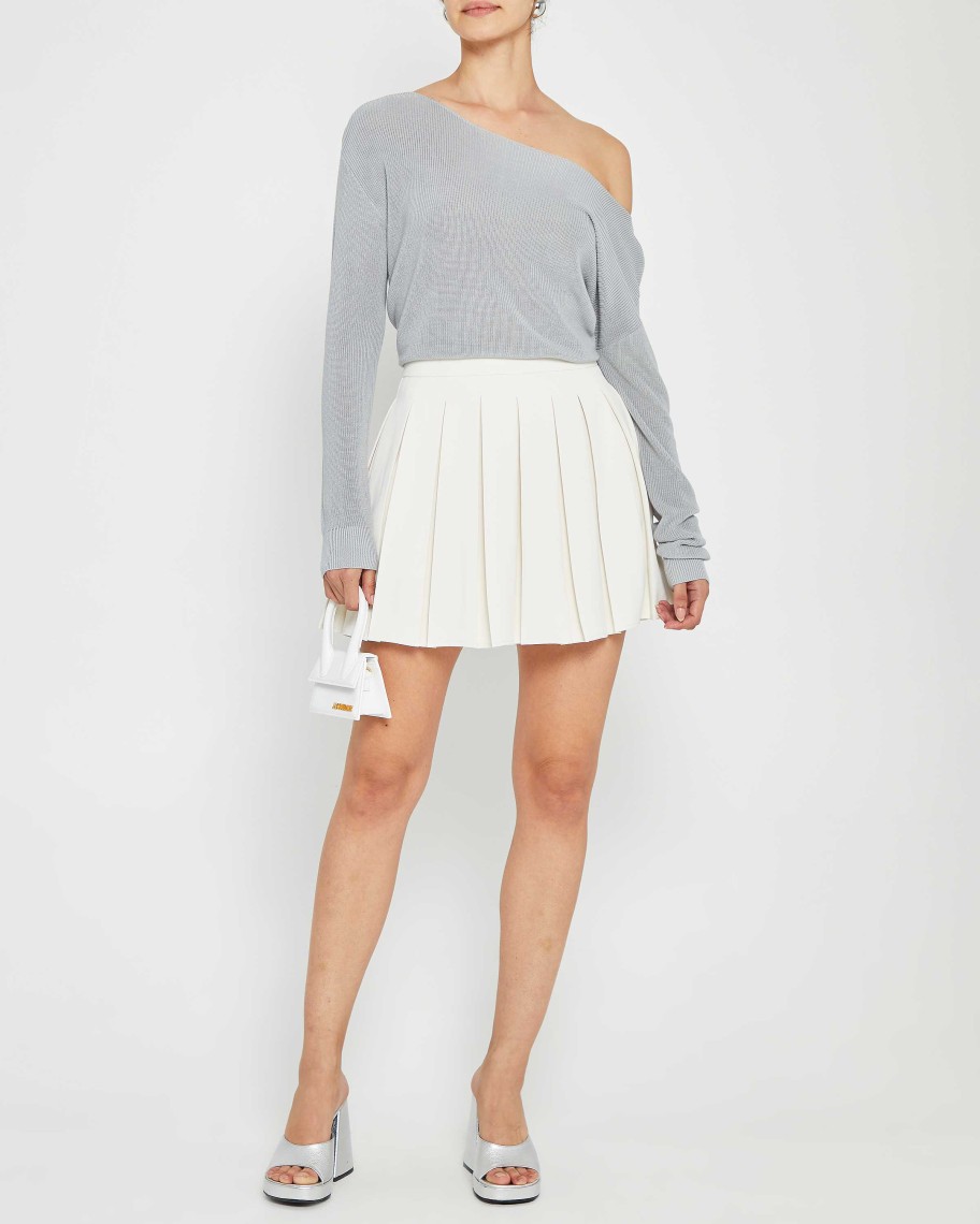 Clothing kourt | Alayah Off-Shoulder Sweater Grey