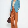 Clothing CAARA | Larsen Oversized Blazer Slate Blue