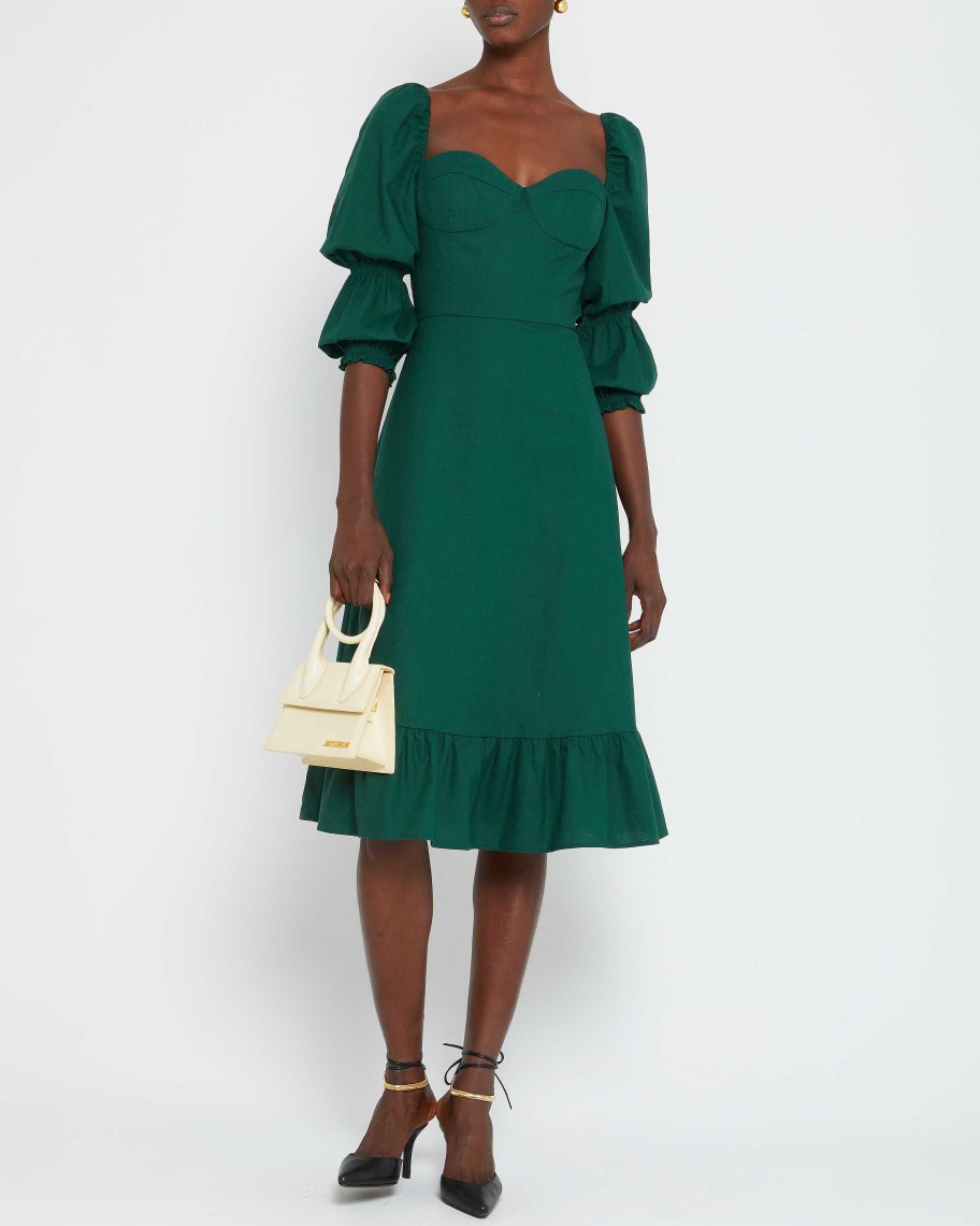 Clothing o.p.t | Kourtney Dress Dark Green