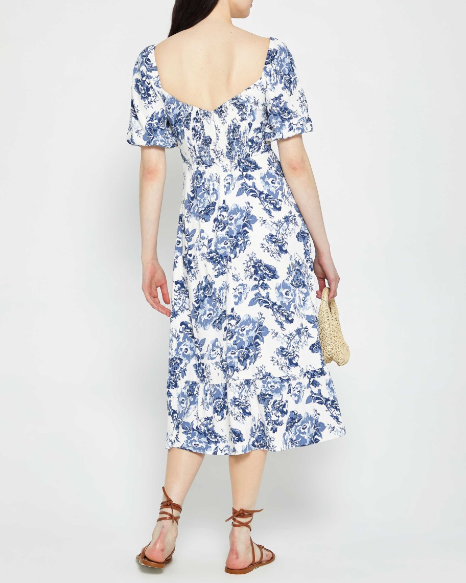 Clothing o.p.t | Violetta Midi Dress Blue Toile