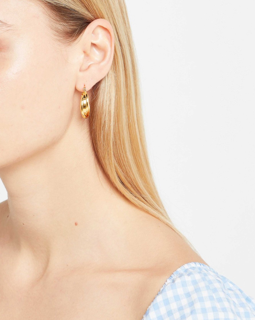 Accessories Few Moda | Twisted Hoops Gold