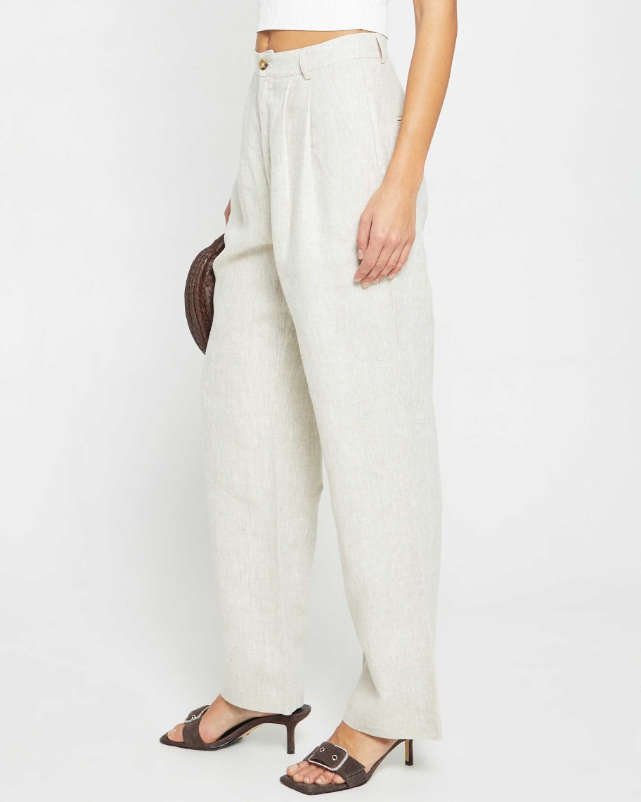 Clothing CAARA | Will Linen Pant Oatmeal