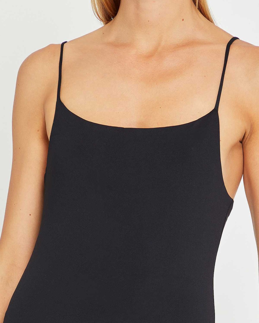 Clothing CAARA | Contouring Cami Bodysuit Black