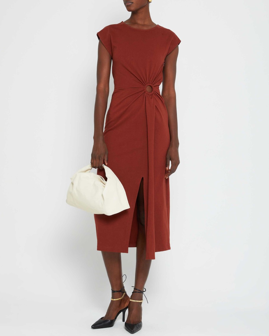 Clothing kourt | Corlis Dress Dark Chestnut