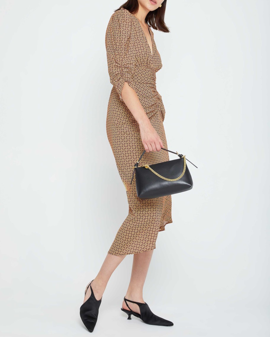 Clothing o.p.t | Dyana Dress Brown Fresco