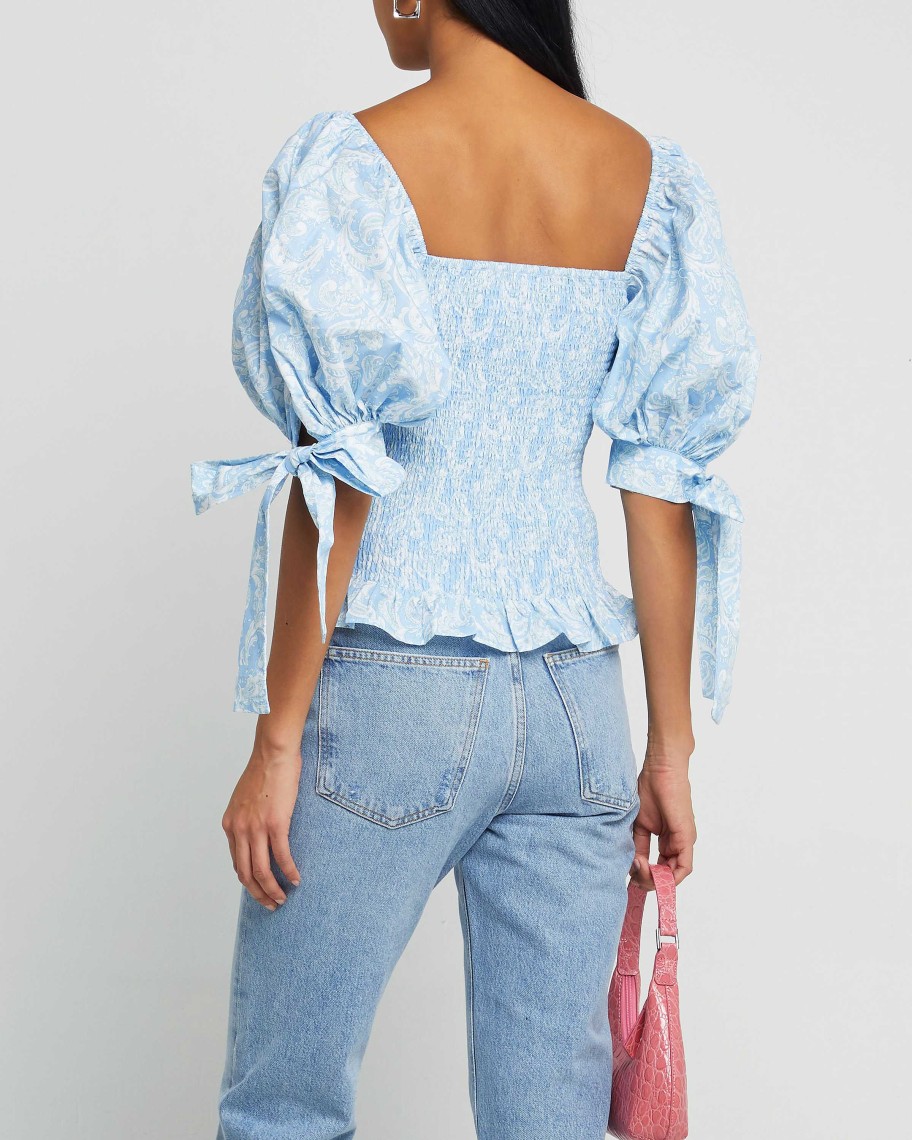 Clothing kourt | Laguna Top Blue Paisley