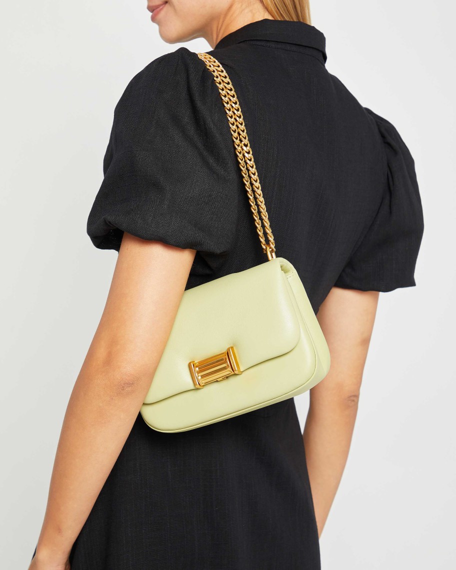 Accessories Kunogigi | Fufu Leather Small Bag Sage Green