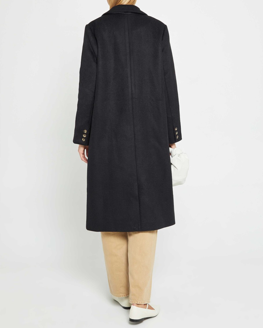 Clothing CAARA | Frank Double Breasted Coat Black