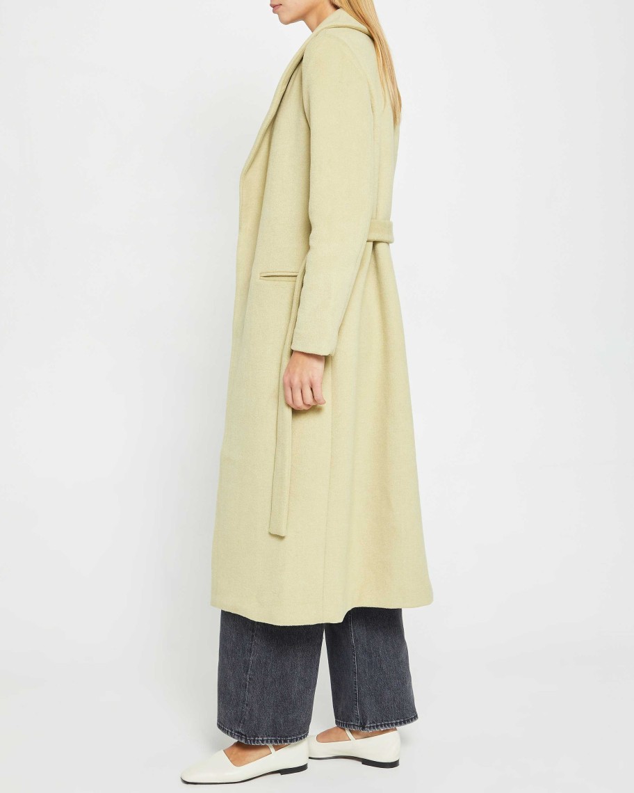 Clothing CAARA | Benji Wrap Coat Green