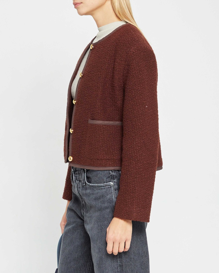 Clothing kourt | Joe Relaxed-Fit Cropped Jacket Chocolate