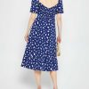 Clothing o.p.t | Violetta Midi Dress Navy Polka Dot