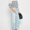 Clothing CAARA | Marin Cashmere Sweater Navy Stripe