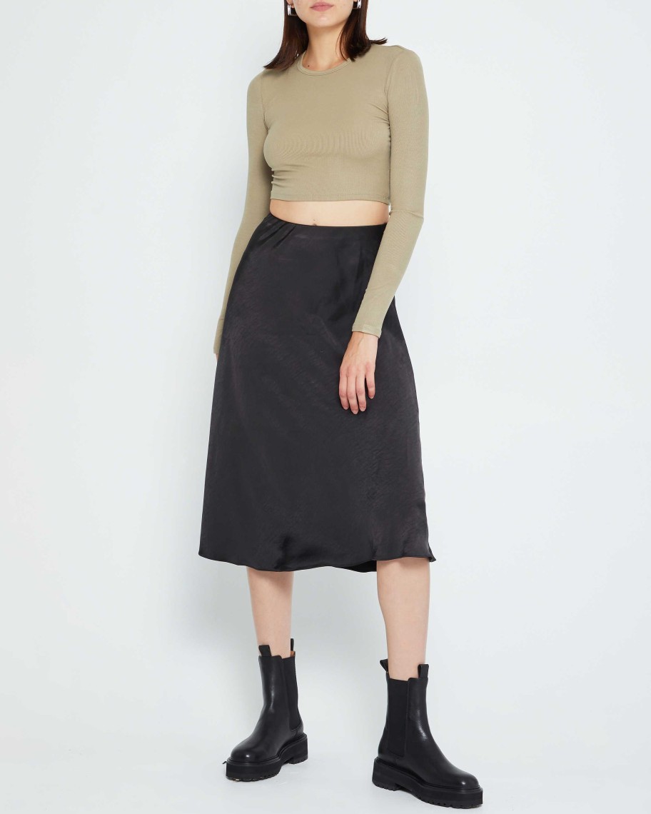 Clothing CAARA | Weekend Cropped Longsleeve Khaki