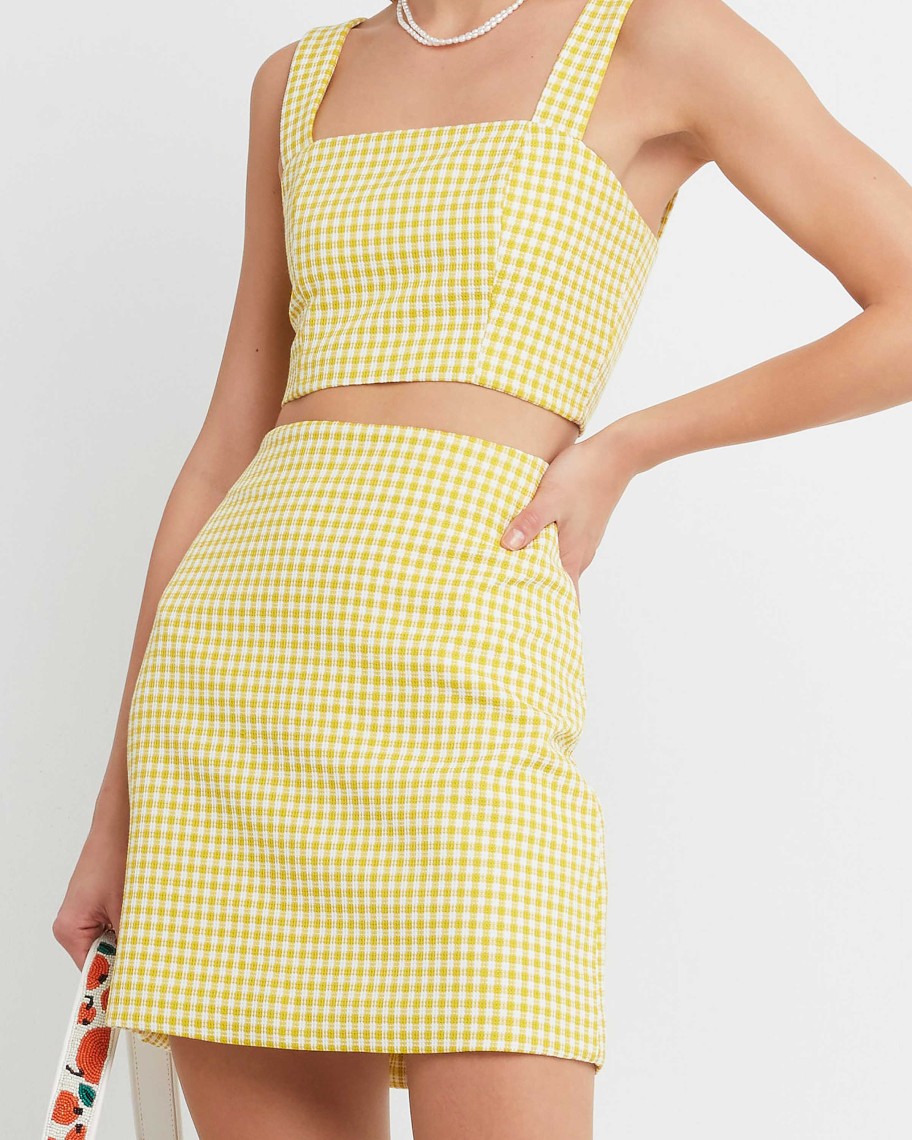 Clothing kourt | Heather Set Yellow Plaid