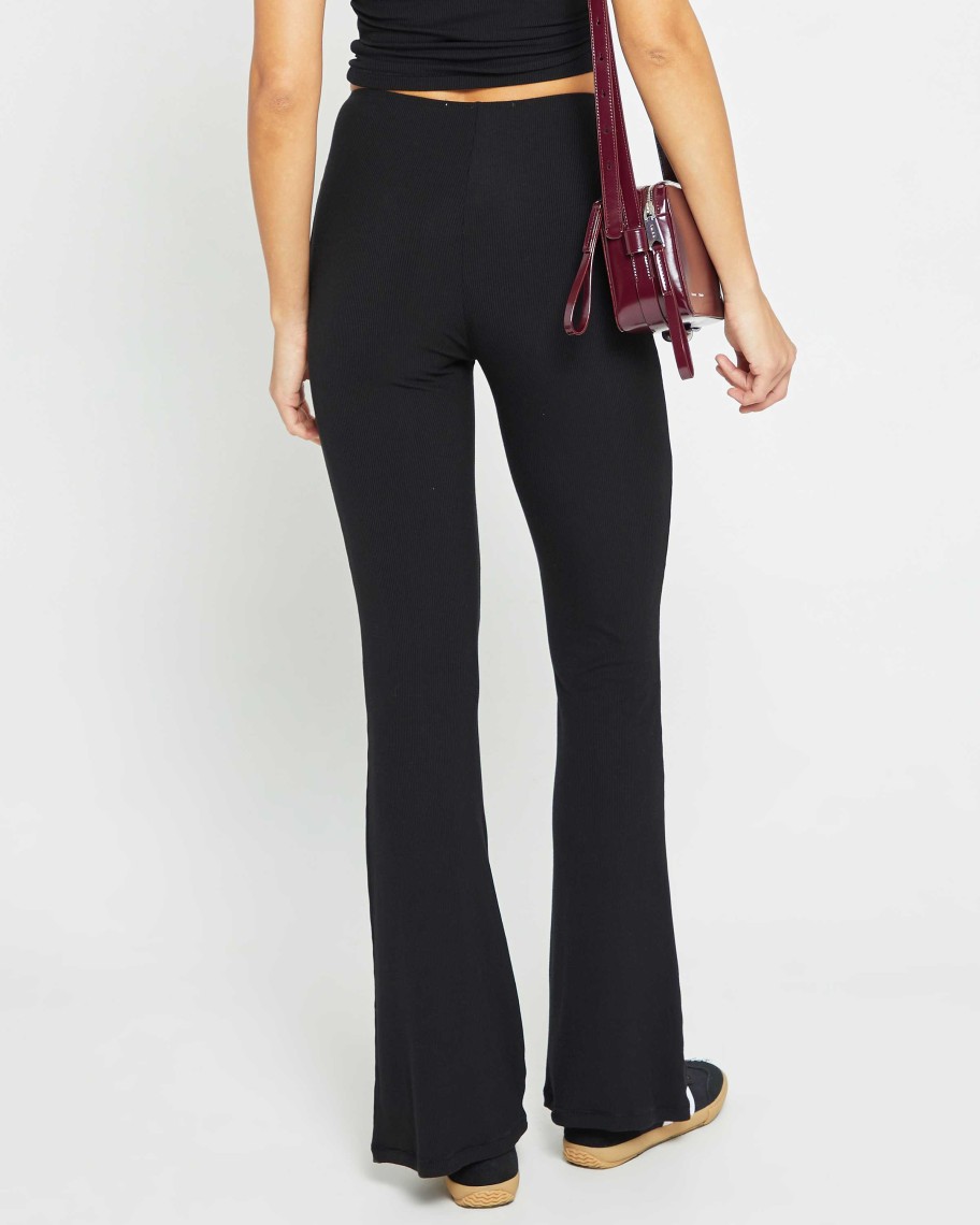 Clothing CAARA | Soft Lounge Ruched Pant Black