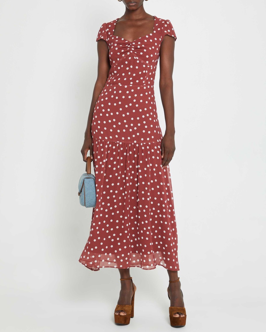 Clothing o.p.t | Selma Dress Brown Polka Dot