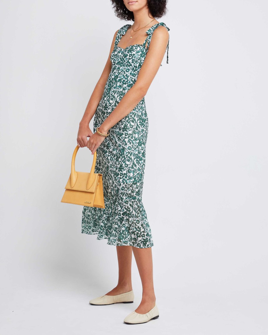 Clothing o.p.t | Toile De Jouy Dress Deep Green Floral