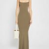 Clothing CAARA | Soft Lounge Long Slip Dress Army Green