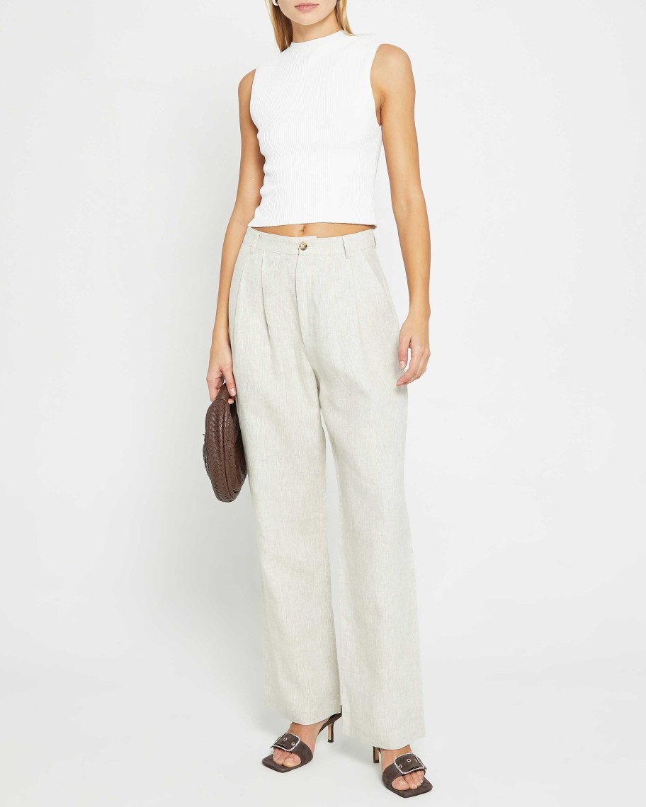 Clothing CAARA | Will Linen Pant Oatmeal