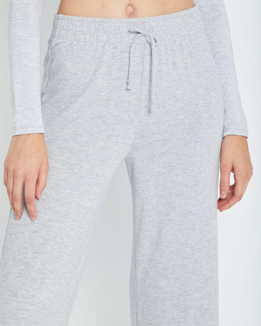 Clothing CAARA | Lounge Around Ankle Sweatpant Light Grey