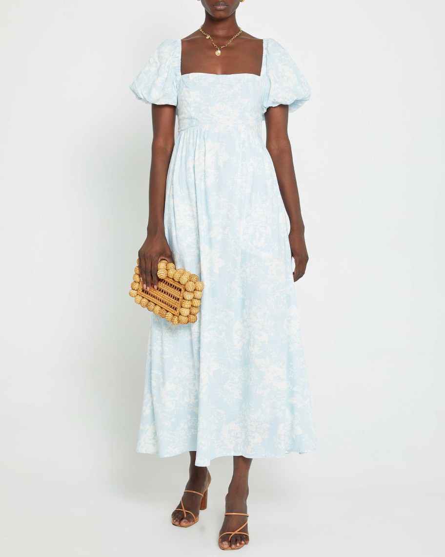 Clothing o.p.t | Zeoli Dress Light Blue Floral